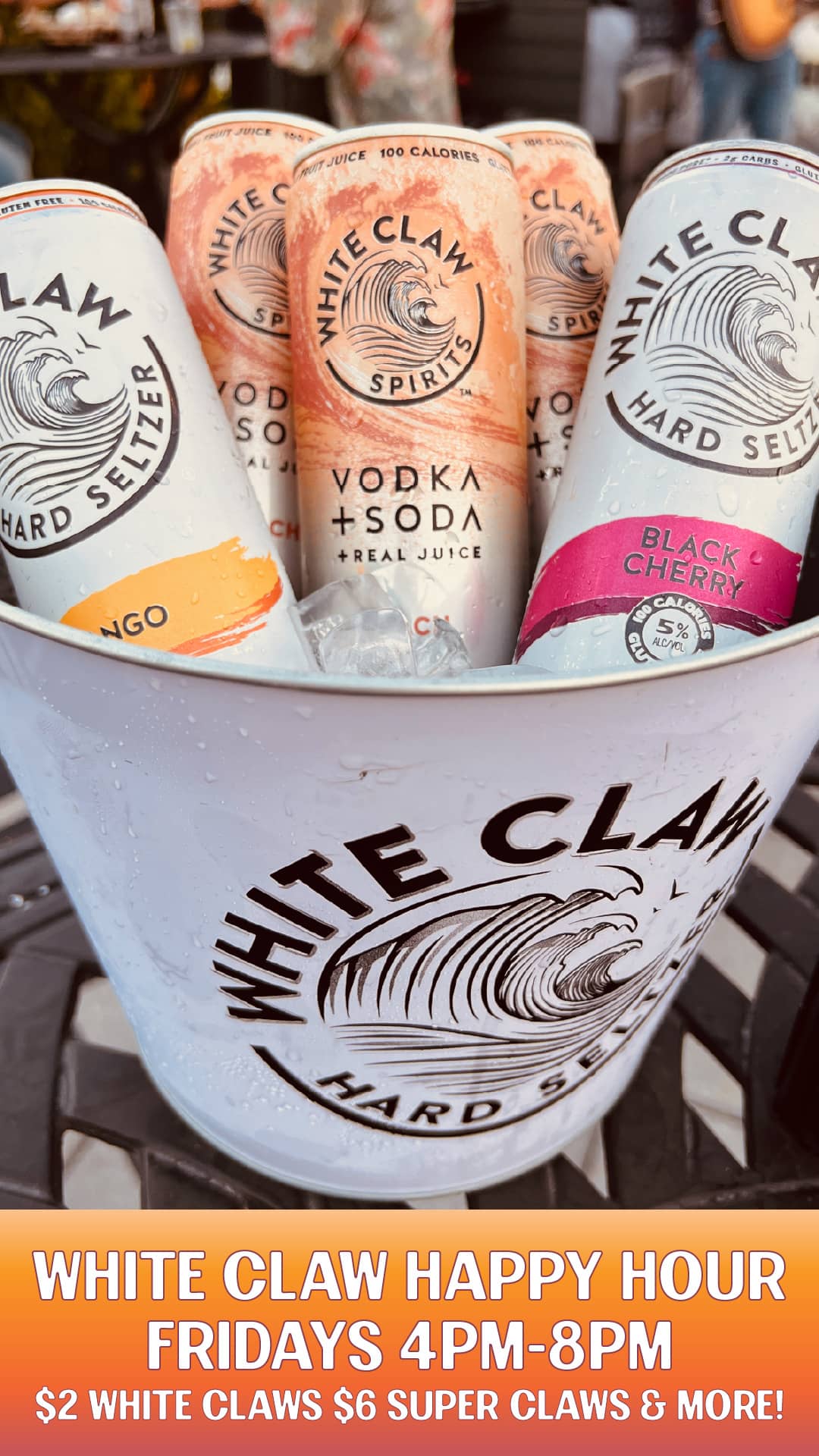 Poster for White Claw Specials at Joe's on Weed St.