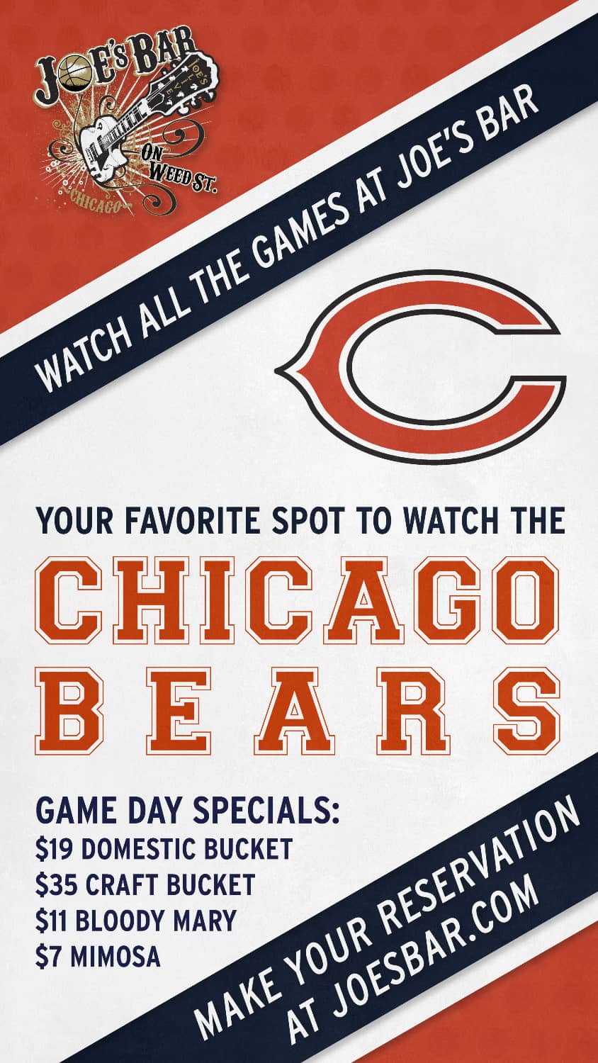 Chicago Bears Reservation at Joe's on Weed St. Poster